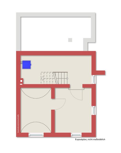 Grundriss Untergeschoss Doppelhaushälfte Reutlingen